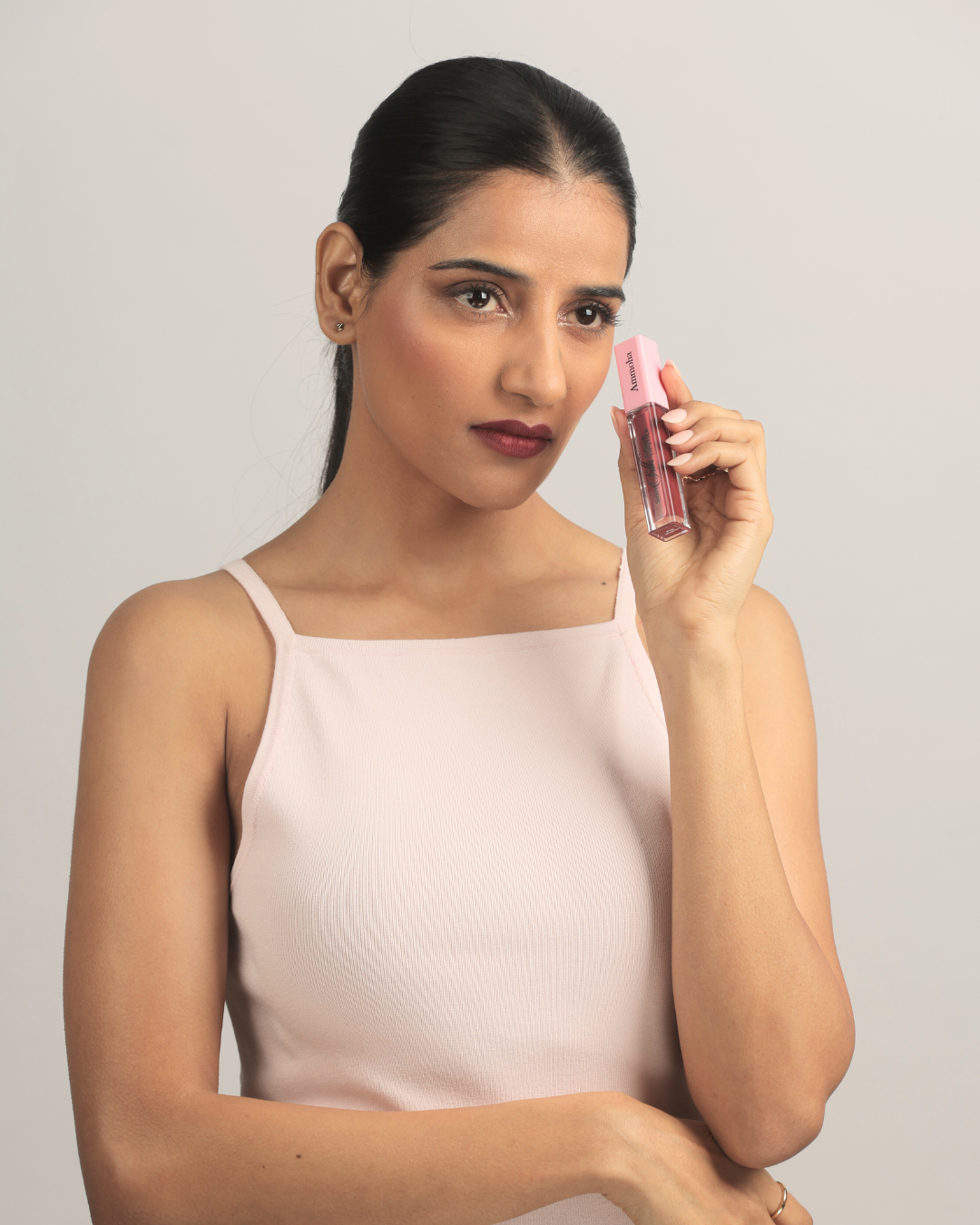 Ammoha Cosmetics Long-Lasting, Matte-Finished Liquid Lipstick (5ml) (Wine Whispers)