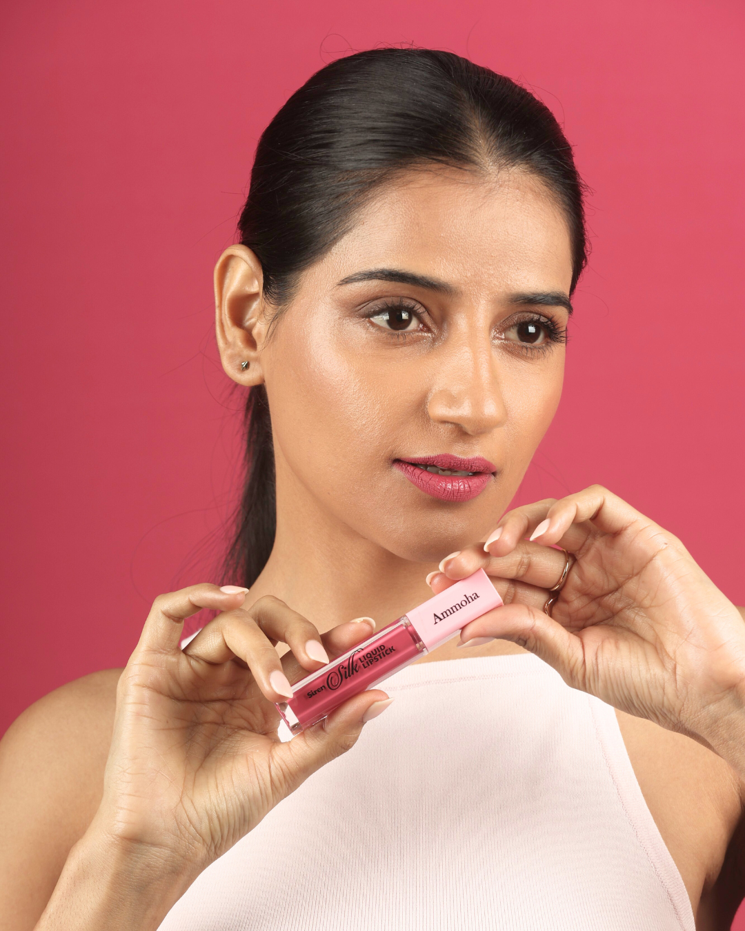 Ammoha Cosmetics Long-Lasting, Matte-Finished Liquid Lipstick (5ml) (Rosewood Glow)