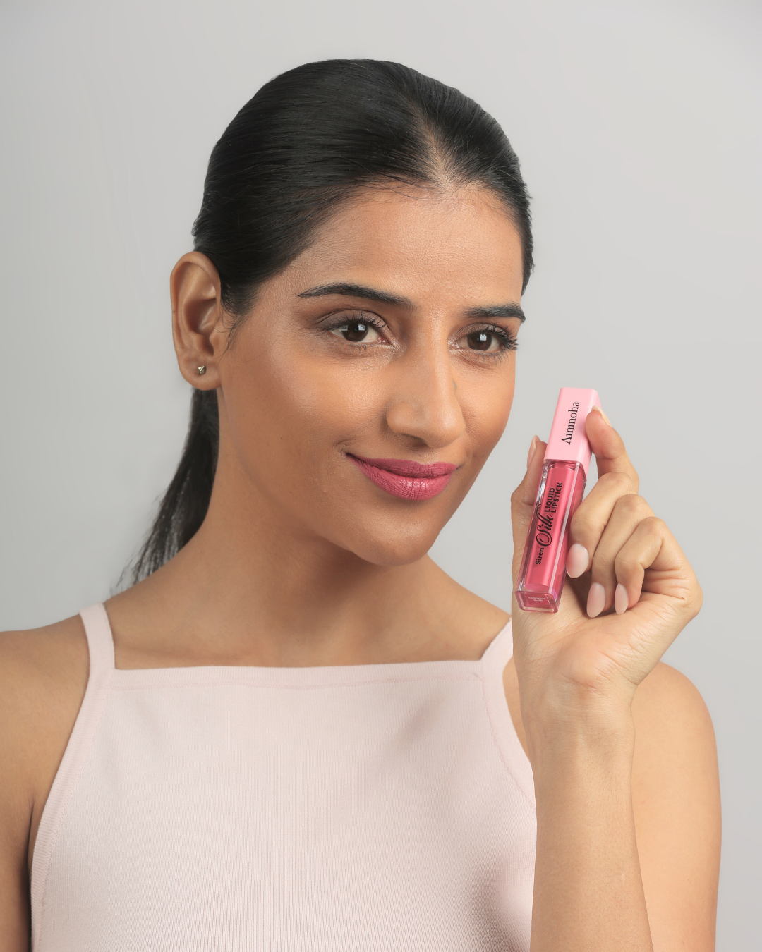 Ammoha Cosmetics Long-Lasting, Matte-Finished Liquid Lipstick (5ml) (Rosewood Glow)
