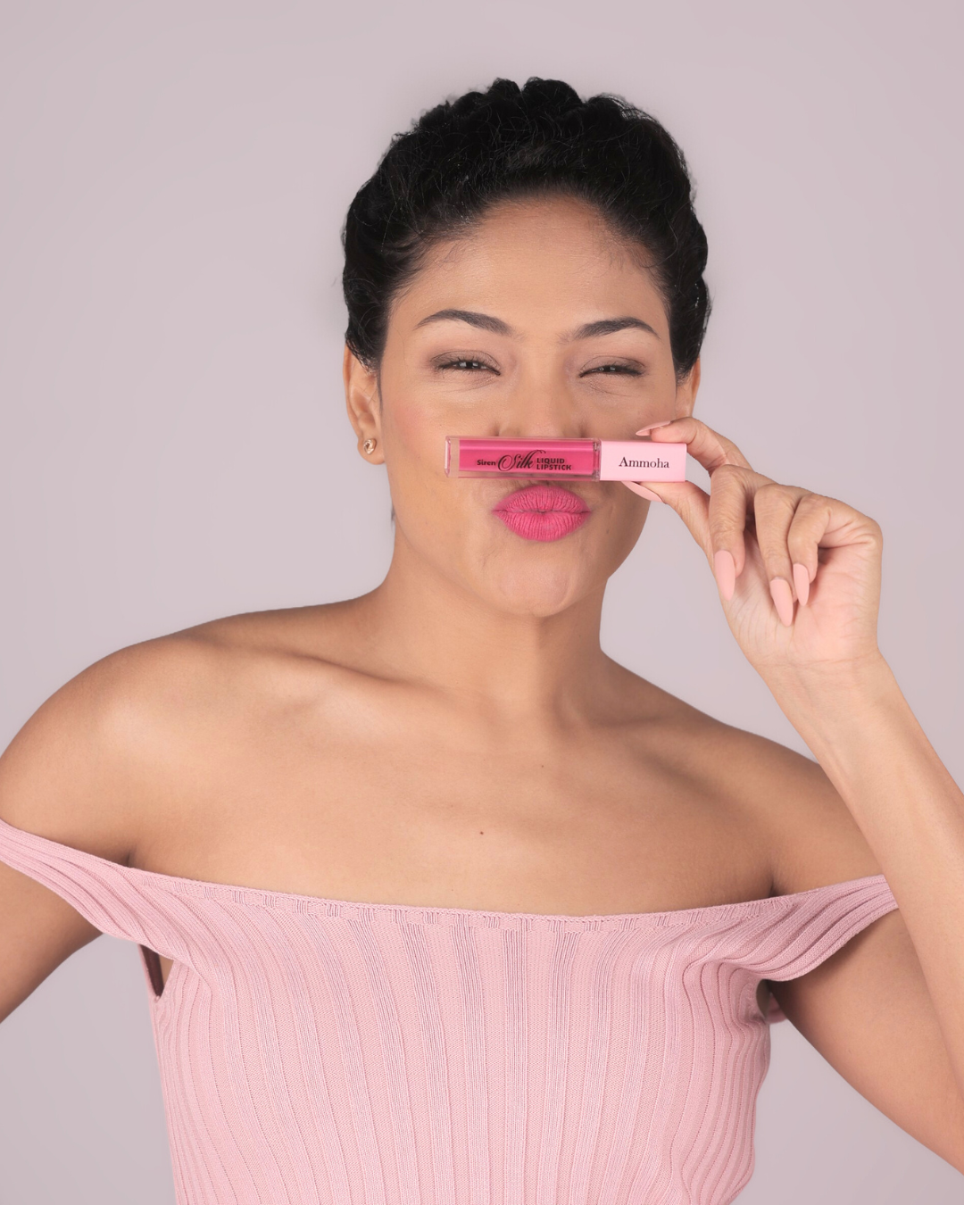 Ammoha Cosmetics Long-Lasting, Matte-Finished Liquid Lipstick (5ml) (Velvet Orchid)