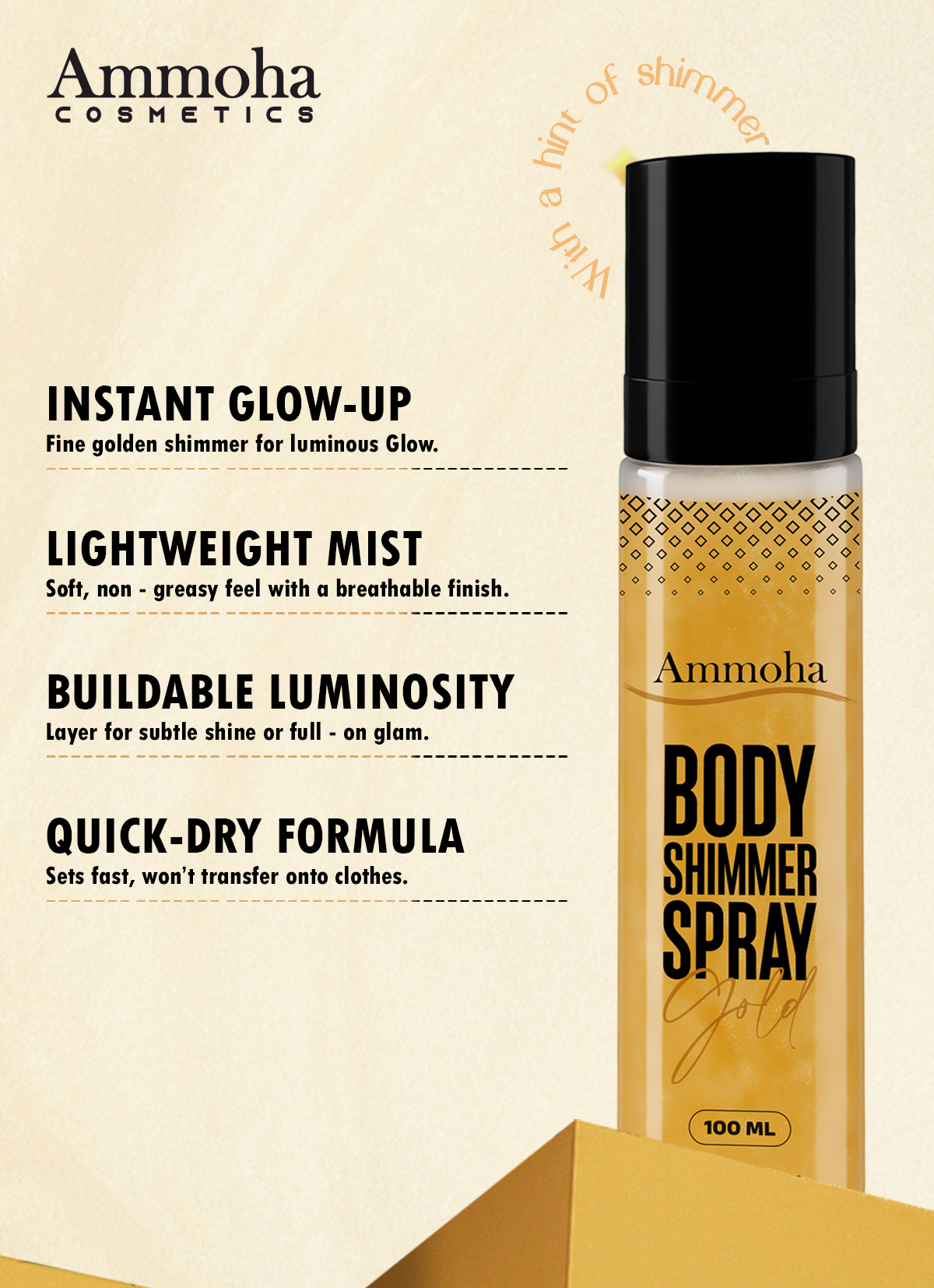 Body Shimmer Spray  Gold