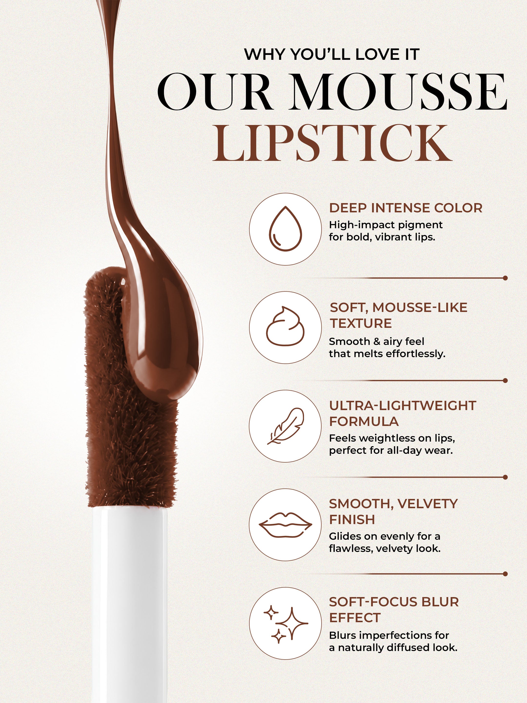 Velvate Mousse Lipstick - Chocolate Chips