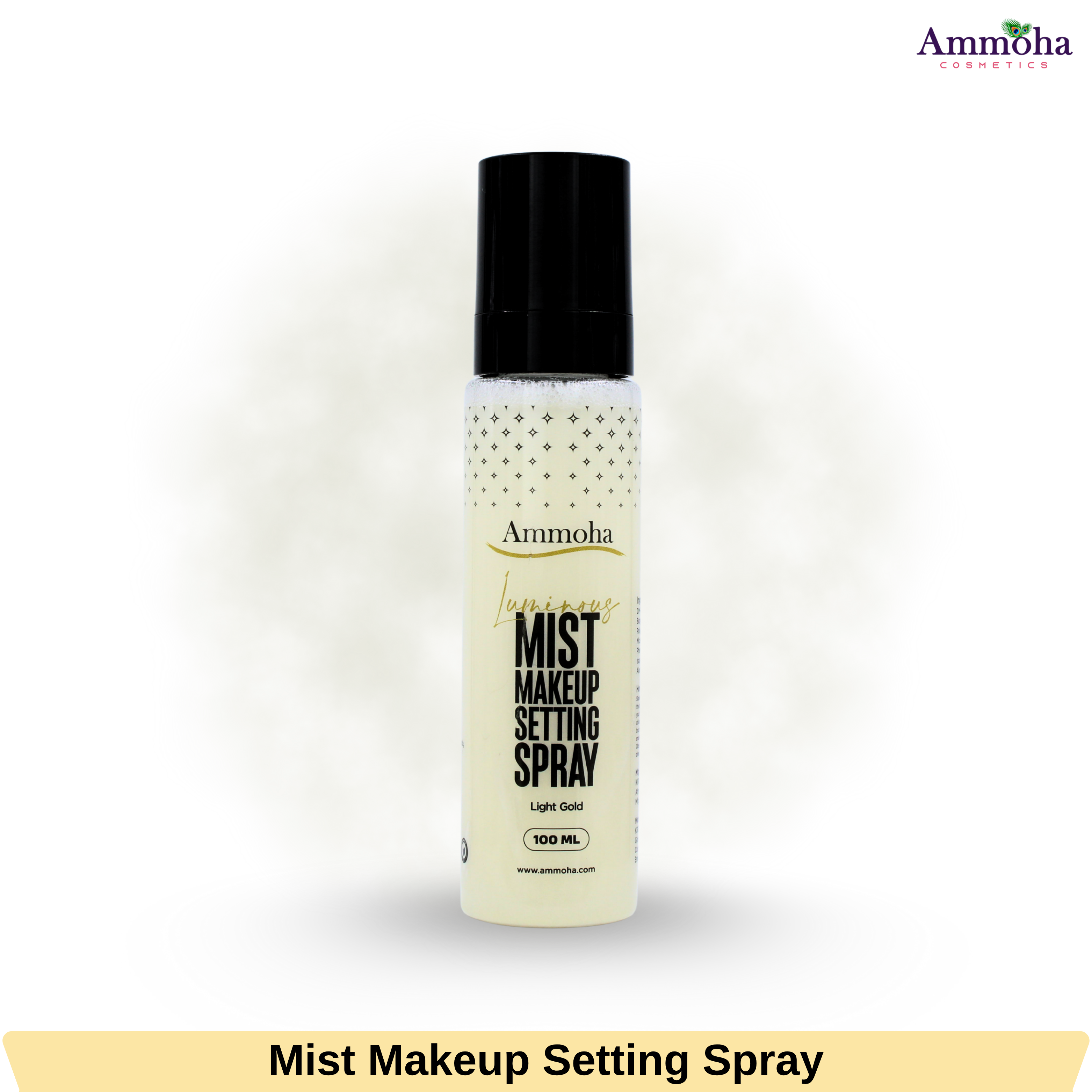 Ammoha Cosmetics Mist Makeup Setting Spray (100 ml) Mother of Pearl & Light Gold