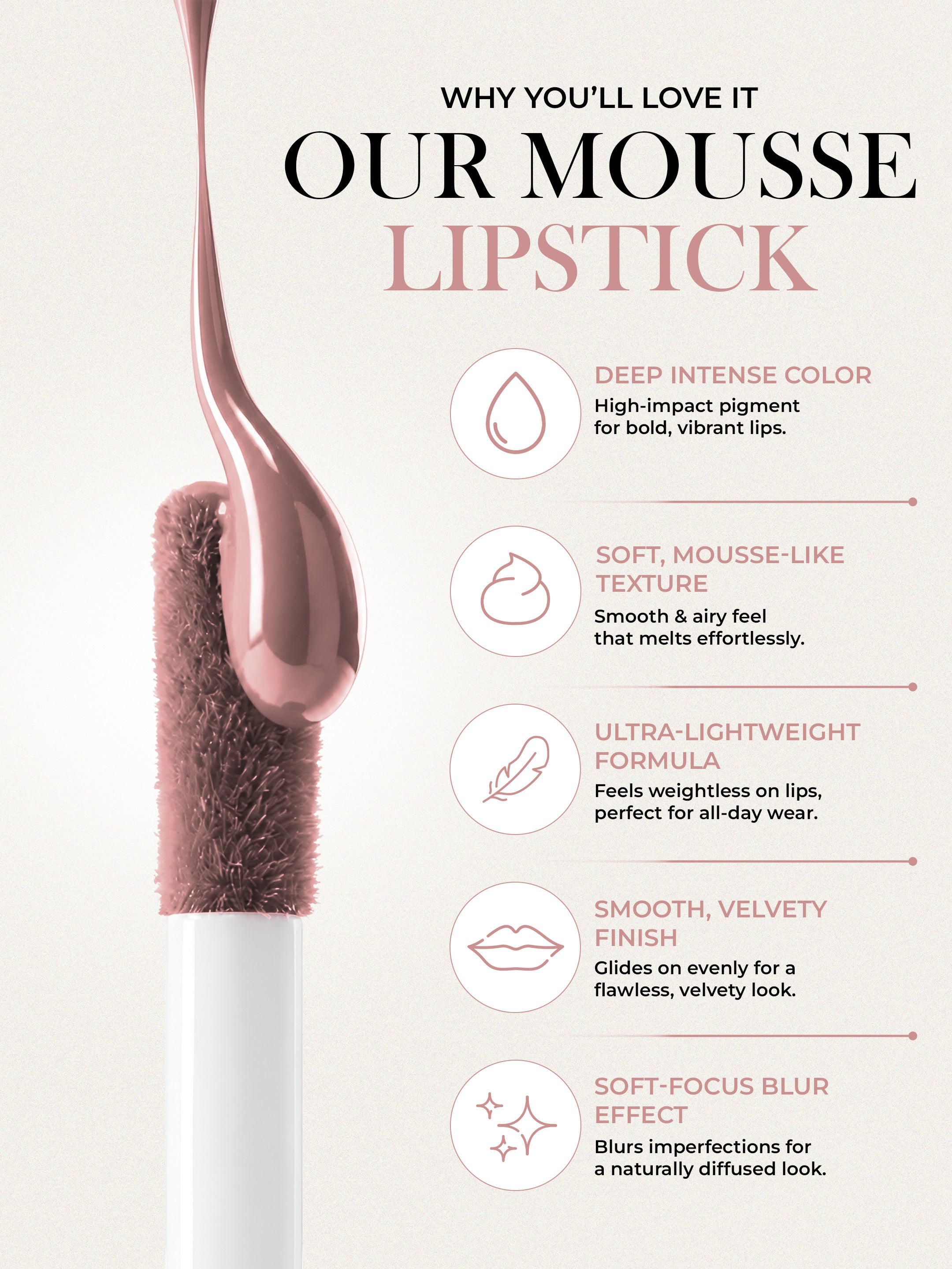 Velvate Mousse Lipstick - Deep Plum