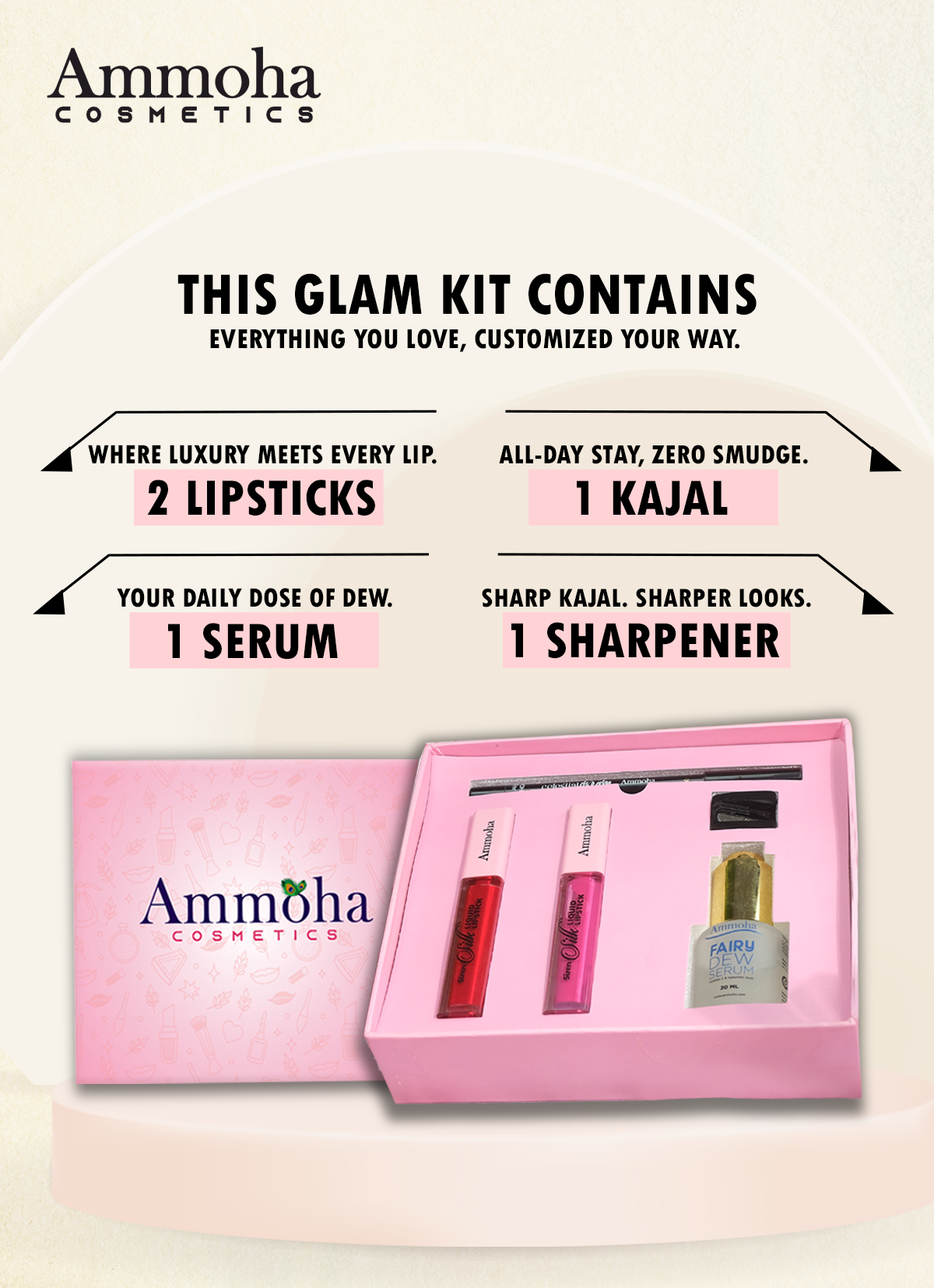 Make your Glam Kit – Complete Beauty Combo by Ammoha Cosmetics