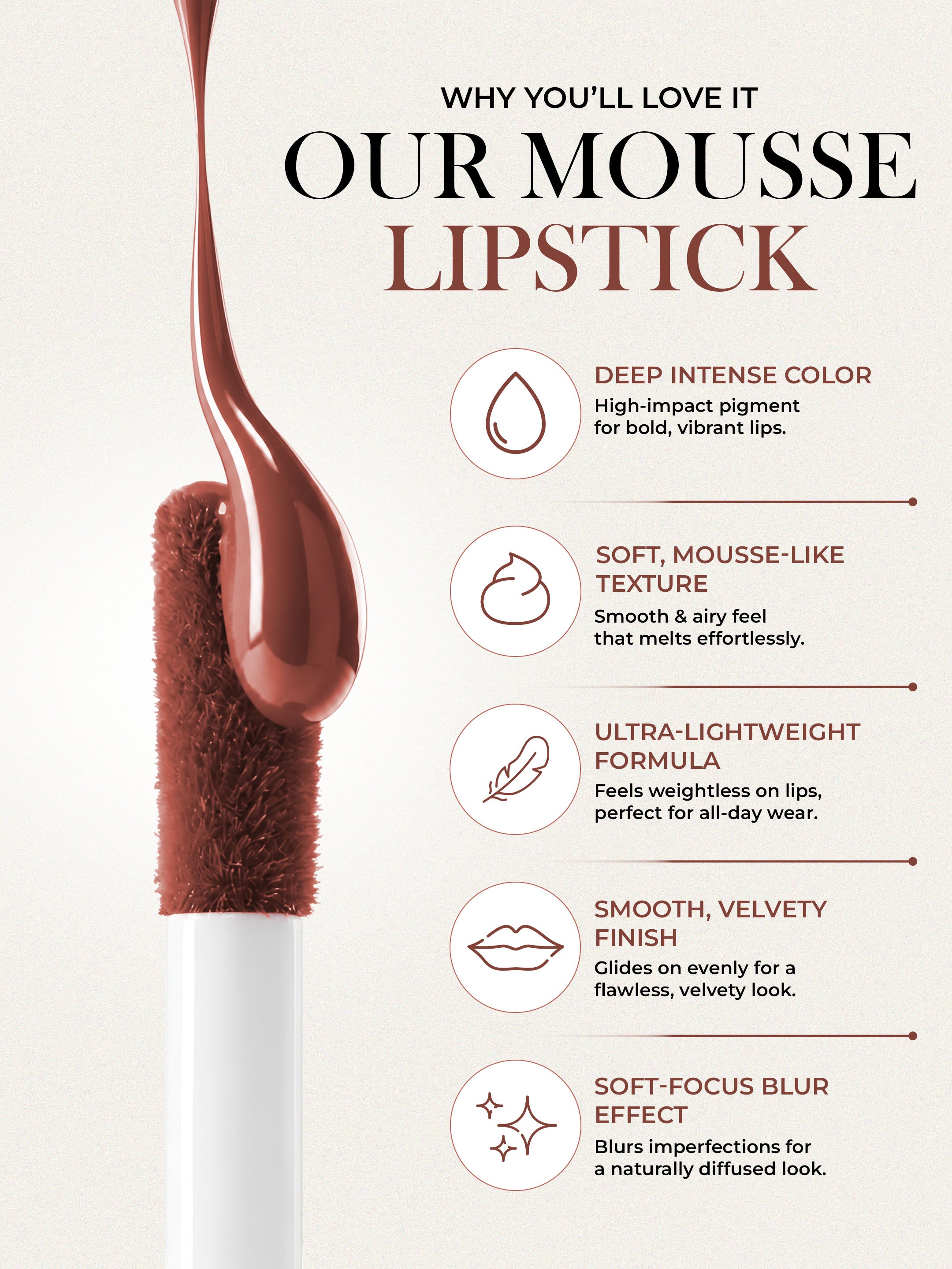 Velvate Mousse Lipstick - Latte Temptation