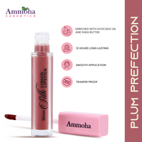 Ammoha Cosmetics Long-Lasting, Matte-Finished Liquid Lipstick (5ml) (Plum Perfection)