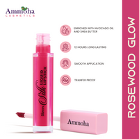 Ammoha Cosmetics Long-Lasting, Matte-Finished Liquid Lipstick (5ml) (Rosewood Glow)