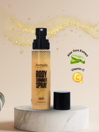 Ammoha Cosmetics Golden Body Shimmer Spray with aloe vera extract (100 ml)