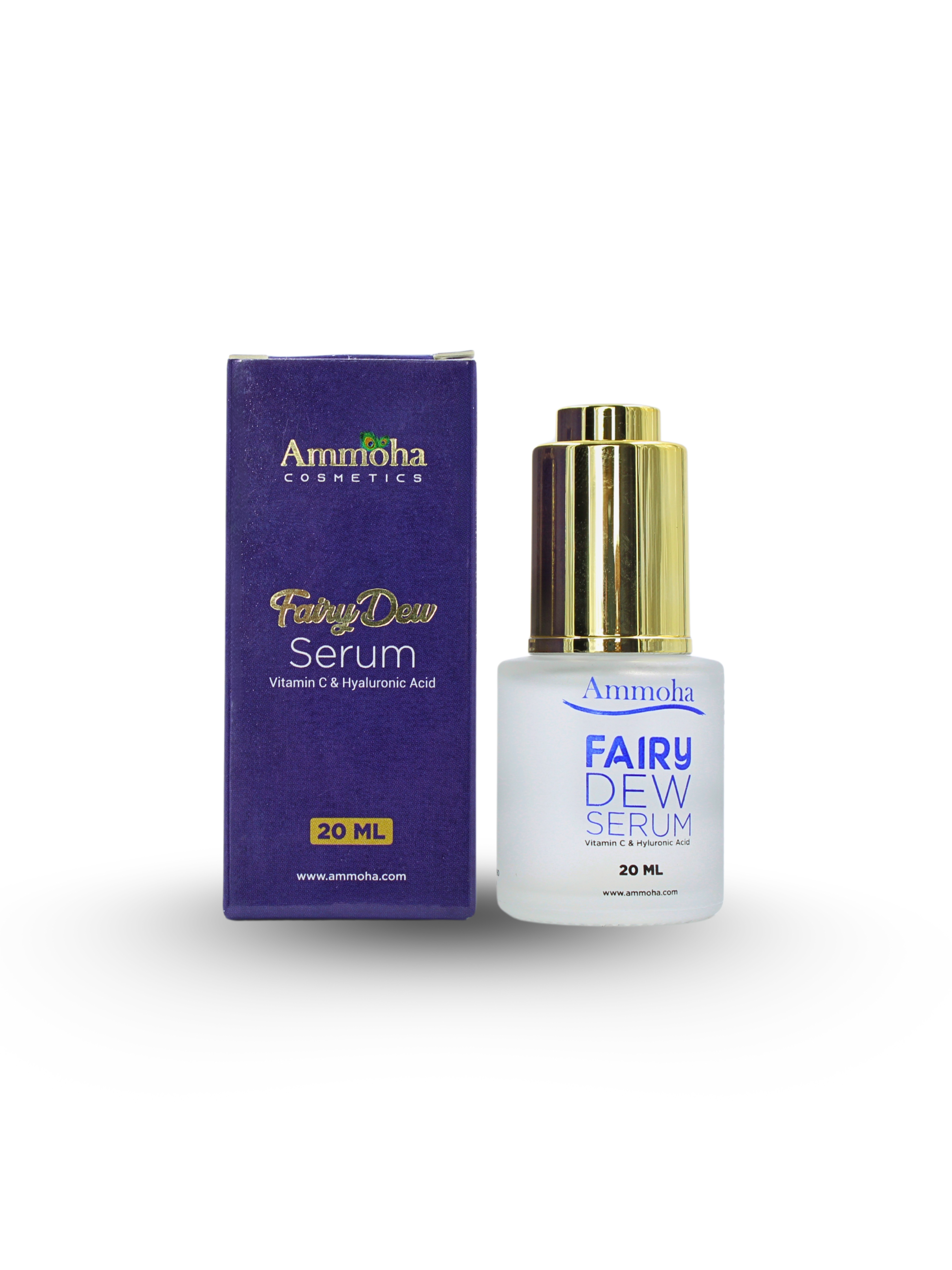 Ammoha Fairy Dew Face Serum with Vitamin C, E & Hyaluronic Acid – Hydrating, Brightening & Anti-Aging Serum for Glowing Skin – For All Skin Types – 20ml