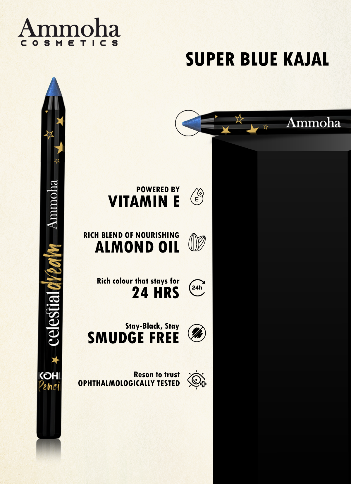 Celestial dream Kohl Kajal , (Super Blue)